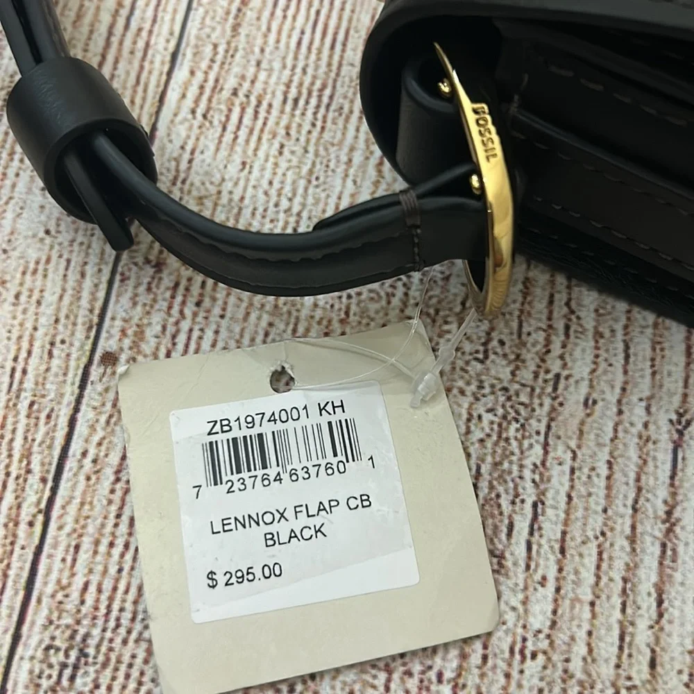 Fossil Black Studded Crossbody Bag - EUC
